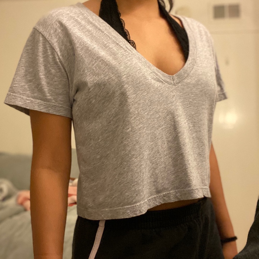 Brandy Melville grey crop top